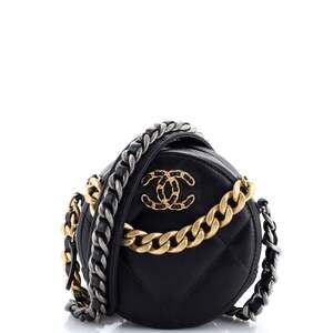 Chanel 19 Round Clutch With Chain #228742C25B